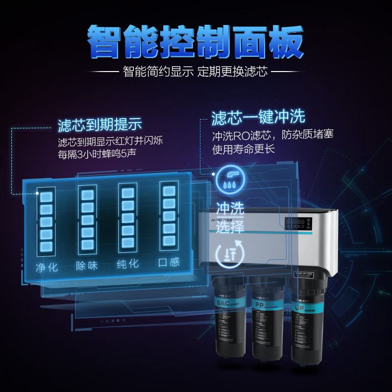 安吉尔净化家用厨房直饮ro滤水器 安吉尔水菱净水器