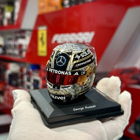 Pre 1 5 Spark Russell Mercedes F1 2025 Chinese Grand Prix special painted helmet model collection