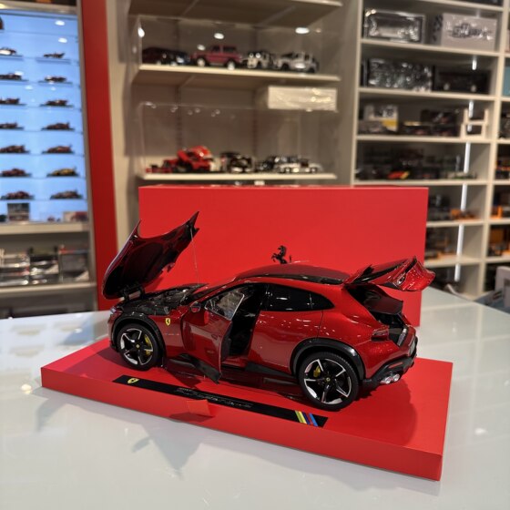 Spot 1 18 higher than the United States Ferrari Purosangue metallic red 2025 Taita limited alloy car model