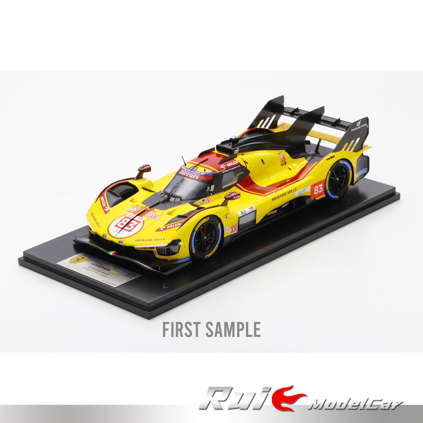 预1:18/43 LookSmart法拉利499P 2025勒芒24小时叶一飞#83车模型 - 图3