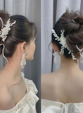 新娘婚纱结婚头饰大气