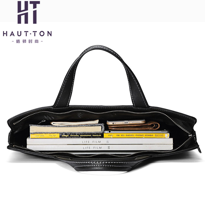 皓顿手提包男真皮商务公文包牛皮 皓顿尚惠男士包袋