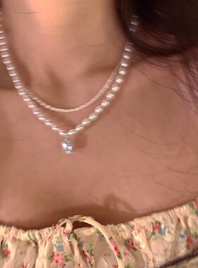 两件套 珍珠项链轻奢小众 温柔复古风新款锁骨链女网红配饰设计感