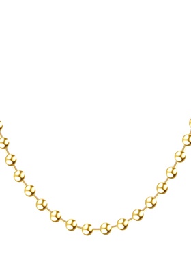 热销黄铜沙金电镀diy项链女日韩素链男女款圆珠链24k真金电镀