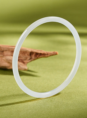 玉髓玛瑙手镯玉镯半山半水叮当镯细条小清新高冰圆条镯子厂家