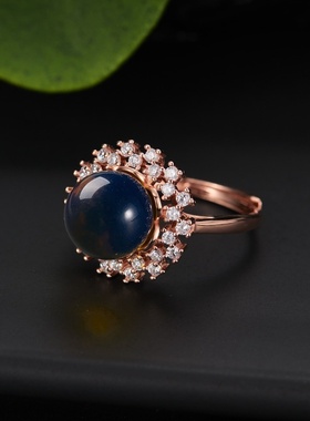 网红直播供货墨西哥二代合成蓝珀个性轻奢气质女性雪花吊坠项链