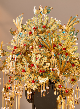 青羽冠凤冠diy手工拼装金属模型