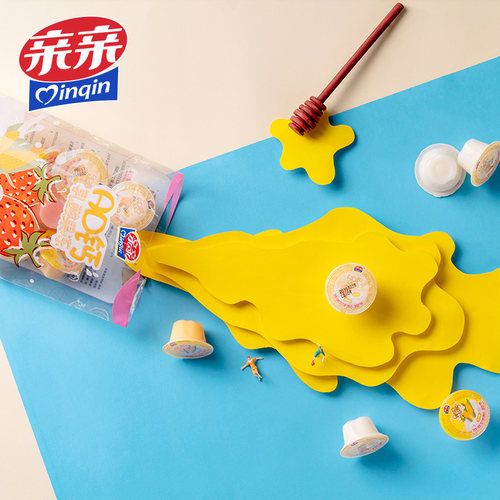 亲亲什锦AD钙乳酸果冻360g袋批发0脂冻果冻食品整箱儿童经典零食 - 图0