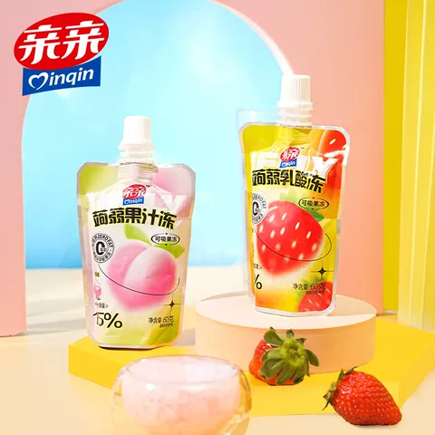 【20支任选】亲亲蒟蒻吸吸果冻60g乳酸小零食0脂儿童可吸冻水果味 图片 2