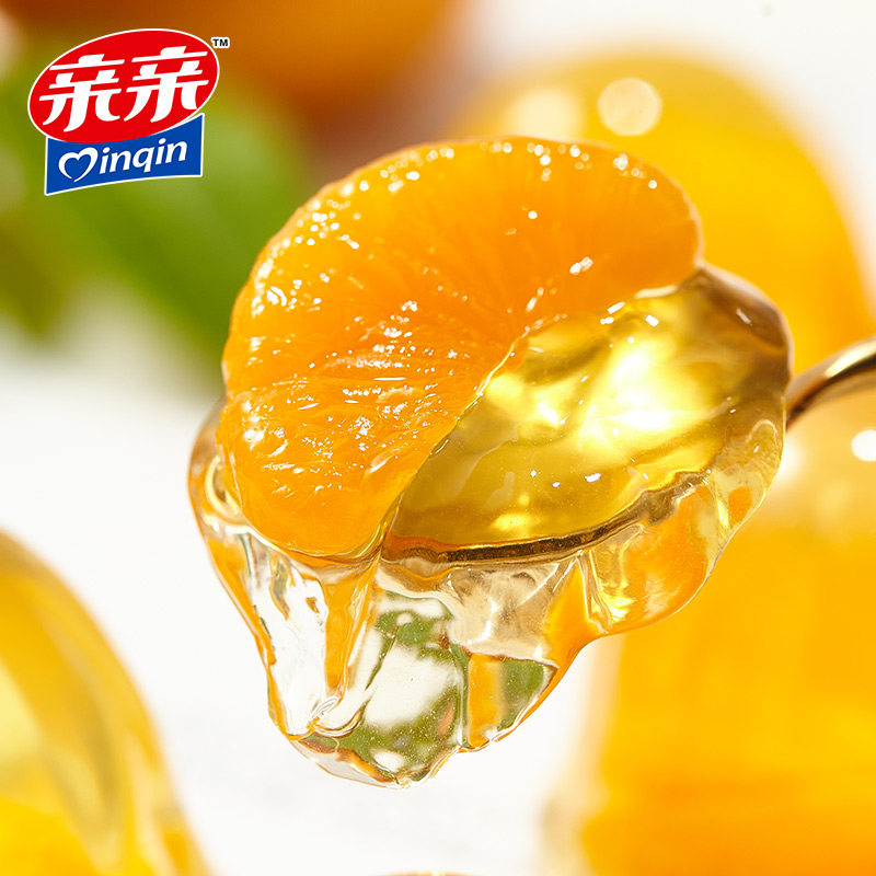 亲亲桔子果肉果冻240g*4袋真橘子布丁儿童零食零食大礼包水果