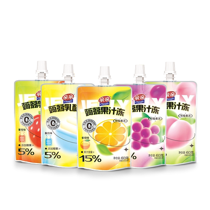 亲亲乳酸吸吸果冻60g果冻0脂肪零食蒟蒻多口味大份量