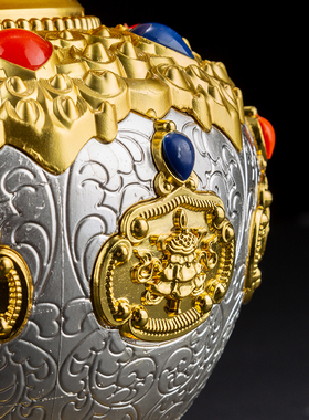 供奉宝瓶可装好藏财神摆件