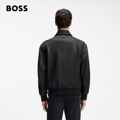 【头层羊皮革】BOSS博斯 男26新款美式复古飞行员夹克真皮衣外套 - 图2