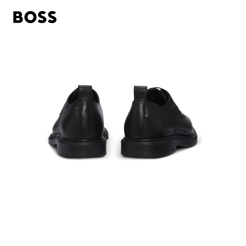 HUGO BOSS雨果博斯男士金属孔眼印花皮革德比鞋