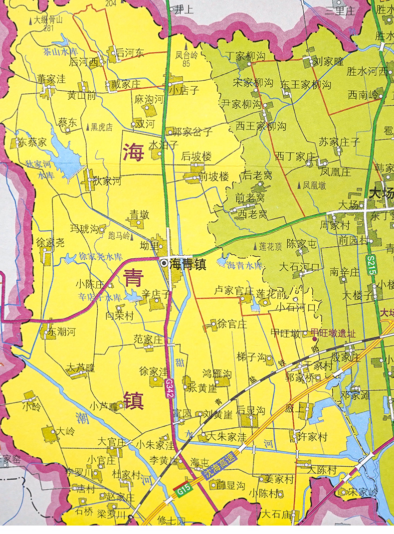 【官方直营】黄岛区地图 青岛市黄岛区政区地图 约108X78cm 纸张折叠便携版 - 图1