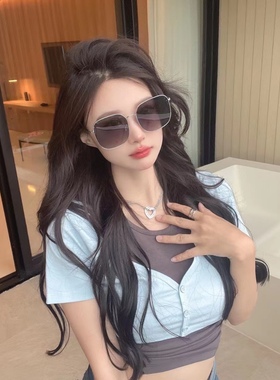 2207新大框方形偏光太阳镜韩版潮女ins开车防紫外线网红同款墨镜