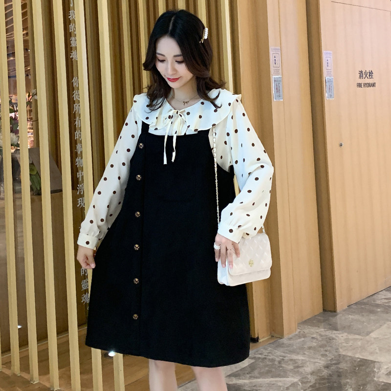 孕妇秋装时尚款2020新款潮妈连衣裙 宝朵儿连衣裙