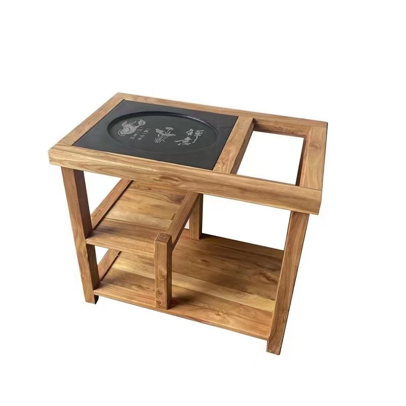 老榆木茶桌全实木大料茶水柜轻奢角边几简约茶几茶道桌烧水小茶台,淘宝优惠券,粉丝福利购,淘宝优惠卷