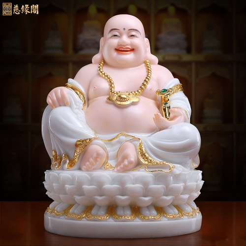 慈缘阁汉白玉释迦牟尼像观音菩萨地藏王佛像弥勒佛娑婆三圣全堂佛 - 图2