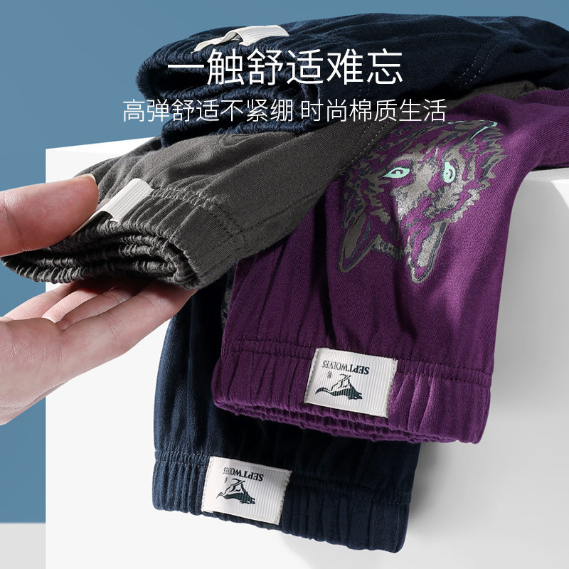 七匹狼男士三角裤纯棉内裤男款裤头低腰底裤全棉抗菌透气男生短裤,淘宝优惠券,粉丝福利购,淘宝优惠卷