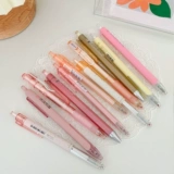 Многоцветный комплект, черная высококачественная брендовая ручка-роллер для школьников, японские быстросохнущие канцтовары, 0.5мм