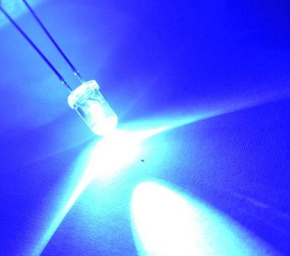 LED发光二极管 3MM圆头白发蓝光（50只）_虎窝淘