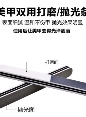 美甲抛光打磨棒DIY模型打磨海绵双面3打磨条砂口水模型金属不锈钢