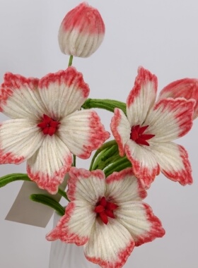 纯手工百合扭扭棒花假花摆设客厅餐桌装饰品插花束摆件花艺摆设
