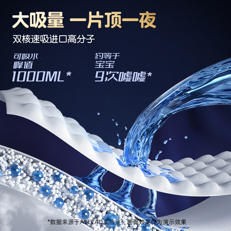 艾叶草夜用拉拉裤艾心果纸尿裤超大吸量婴儿尿不湿新生儿成长裤,淘宝优惠券,粉丝福利购,淘宝优惠卷