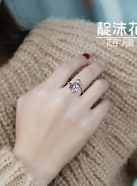 雪花甜美风食指饰品戒子