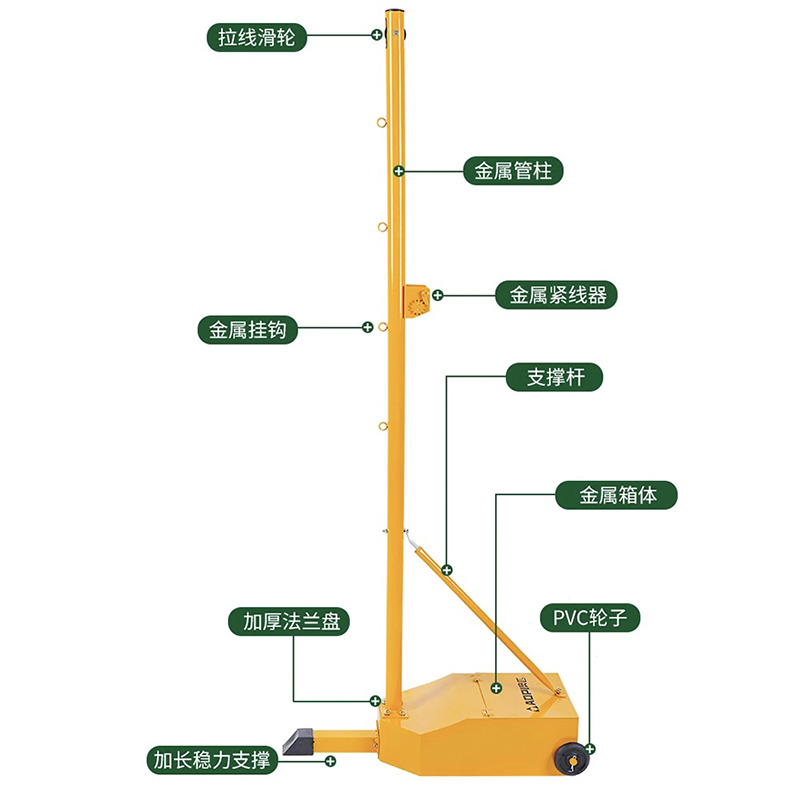 奥匹羽毛球网柱室内外多功能移动式网架家用球馆比赛标准专用网柱 - 图3