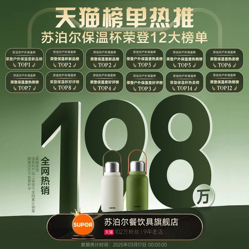 苏泊尔保温杯大号大容量女生儿童水壶婴幼儿冲奶不锈钢水杯子新款 - 图1