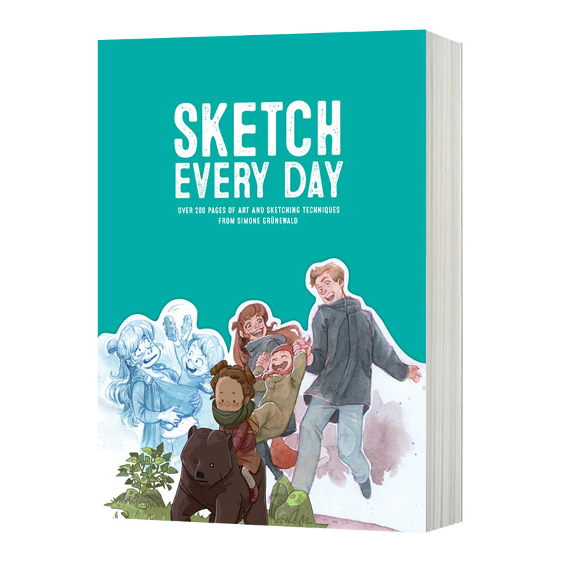 每日素描 100个简单绘画练习 英文原版 Sketch Every Day 英文版进口原版英语书籍
