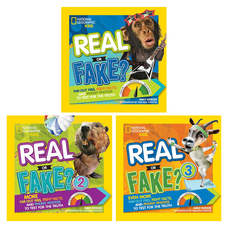 英文原版 Real or Fake 3册合售 国家地理儿童教育绘本 是真是假 儿童幽默趣味科普百科 英文版 进口英语原版书籍