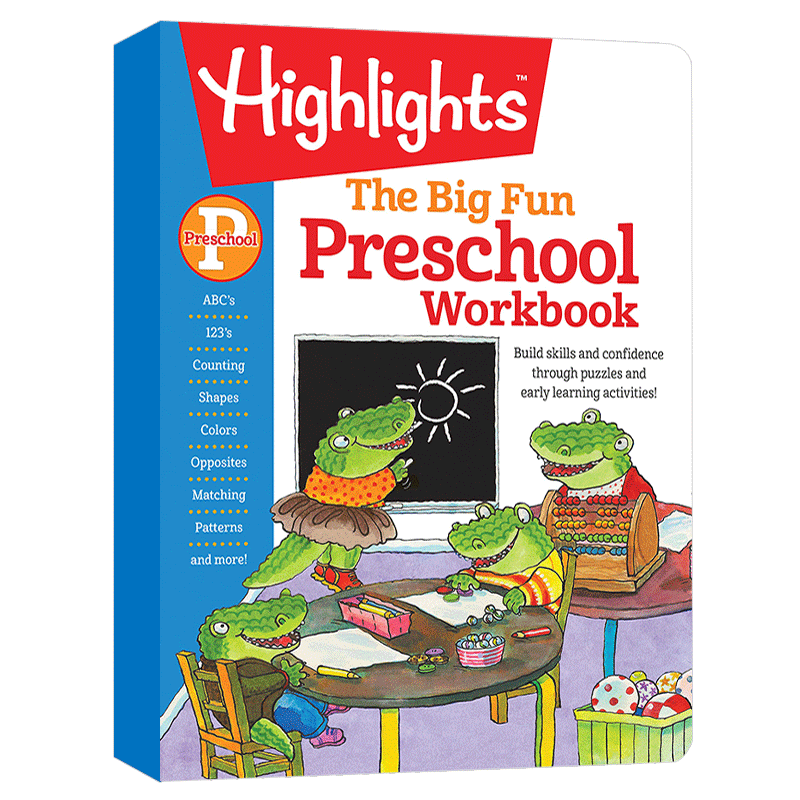 英文原版 Highlights The Big Fun Preschool Workbook 儿童英语启蒙学前教育活动游戏书 亲子教育 趣味活动手册 英文版进口书籍 - 图0