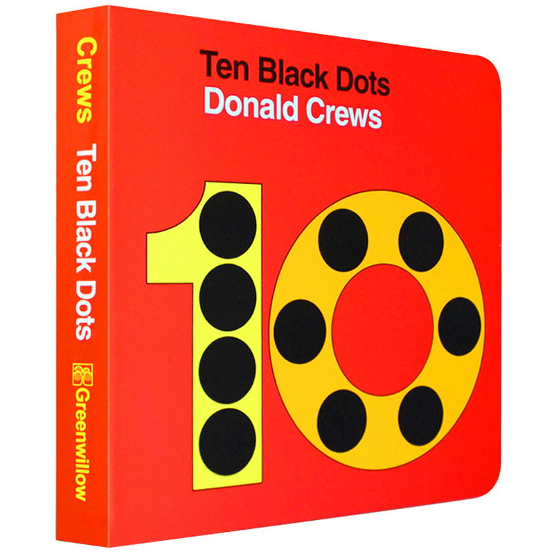 华研原版 10个小黑点英文原版 Ten Black Dots纸板书名家Donald Crews吴敏兰绘本123第47本 0-3岁儿童启蒙早教英文版进口书-图0