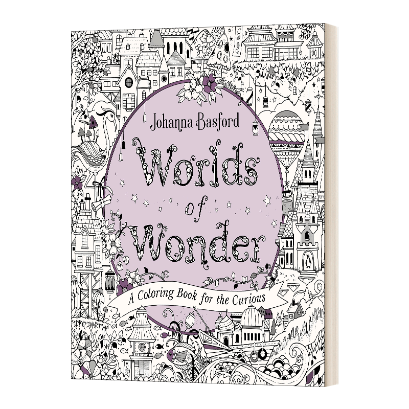 英文原版 Worlds of Wonder a Coloring Book for the Curious 奇妙世界 好奇的人的填色书 英文版 进口英语原版书籍 - 图0