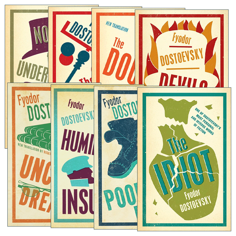英文原版 Alma 陀思妥耶夫斯基作品精选 8册 双重人格 赌徒 白痴 文学经典 英文版 进口英语原版书籍 - 图1