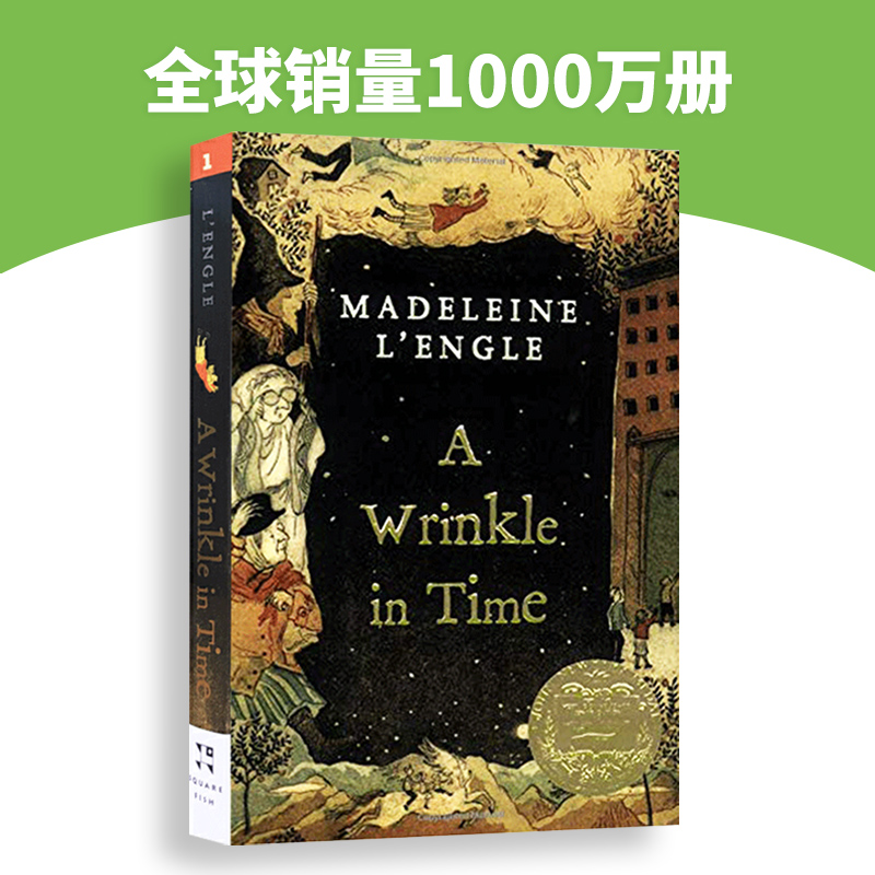 时间的皱折英文原版小说A Wrinkle in Time时间的皱纹梅格时空大冒险安徒生文学奖纽伯瑞金奖进口英语儿童科幻小说书籍傻狗温迪克-图2