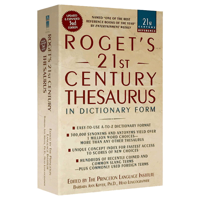 罗热英英字典 罗氏21世纪近义词反义词字典 英文原版 Roget’s 21st Century Thesaurus 国外英语写作学习工具书进口词典词库 - 图3