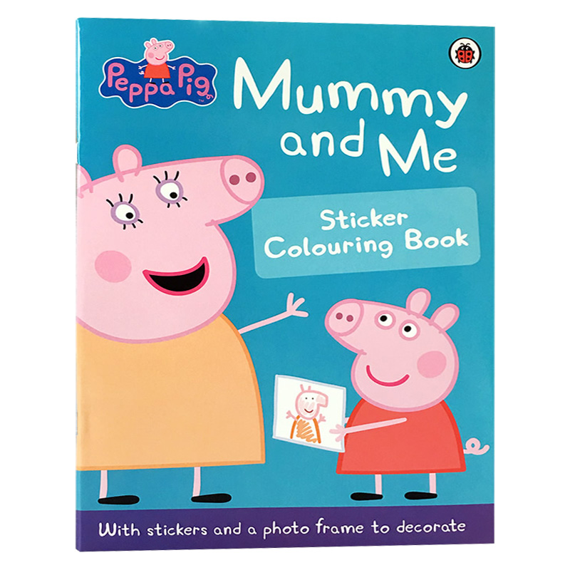 小猪佩奇 英文原版绘本 Peppa Pig Mummy and Me Sticker Colouring Book 妈妈和我 粉红猪小妹 贴纸涂色书 儿童英语启蒙图画书 - 图0