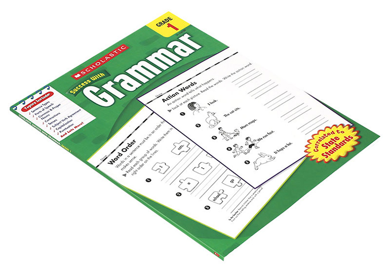 美国小学一年级英语语法练习册 学乐英语教材英文原版 Scholastic Success with Grammar 1 学乐成功系列 小学生家庭练习册英文版 - 图0