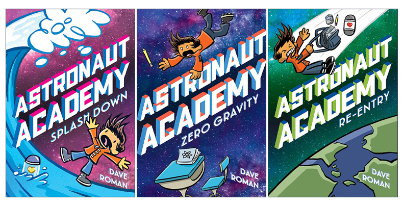 英文原版 Astronaut Academy 宇航员学院3册 青少年科幻漫画绘本 儿童课外读物 返航 在海中溅落 零重力 英文版 进口英语原版书籍 - 图0