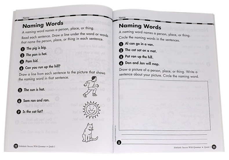 美国小学一年级英语语法练习册 学乐英语教材英文原版 Scholastic Success with Grammar 1 学乐成功系列 小学生家庭练习册英文版 - 图1