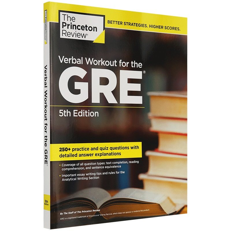 普林斯顿GRE语文练习册第五版 英文原版 Verbal Workout for the GRE 5th Edition GRE词汇真题训练语文练习书 英文版进口英语书籍