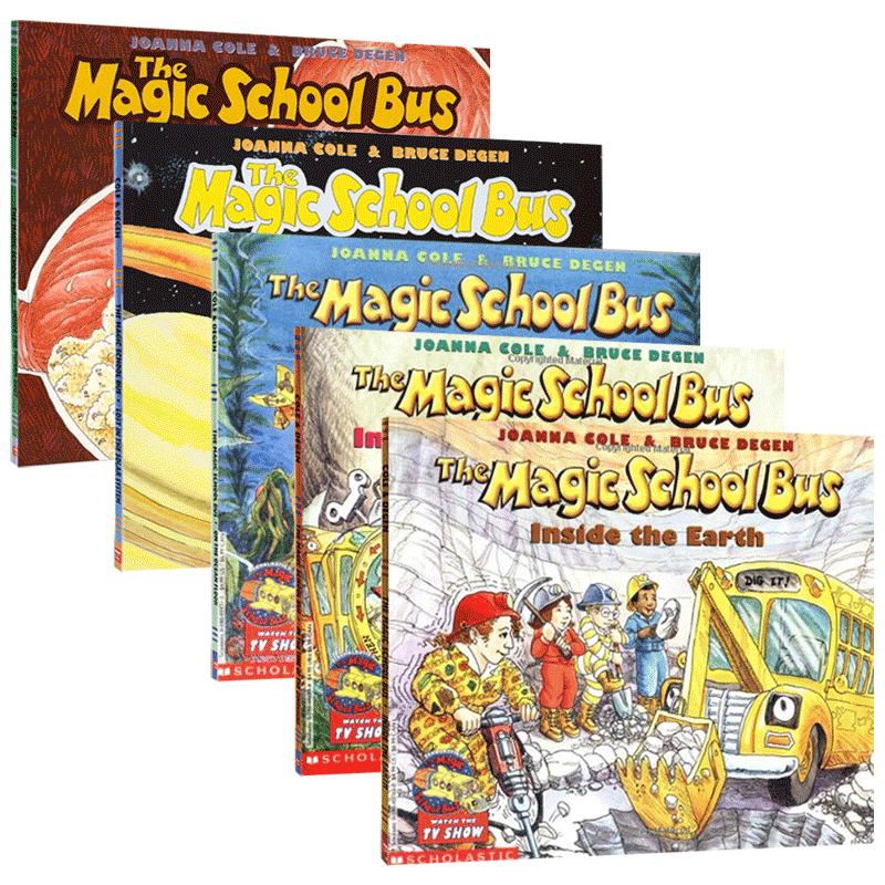 华研原版 神奇校车系列5册 英文原版绘本 The Magic School Bus 神奇校巴 英文版儿童科普图画书 正版进口科普读物 - 图2