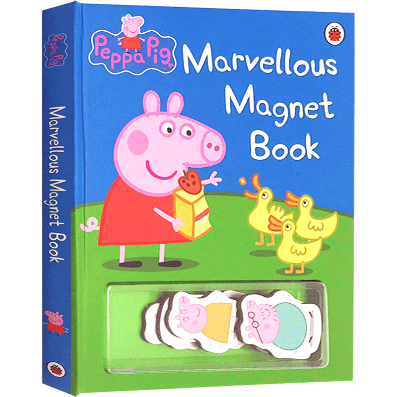 华研原版小猪佩奇奇妙的磁铁书英文原版Peppa Pig Marvellous Magnet Book粉红猪小妹英文版绘本进口早教启蒙认知书0-3-6岁宝宝-图1