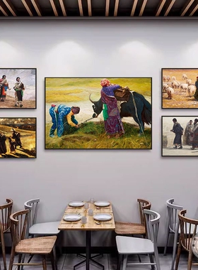 西藏风景挂画客厅装饰画卧室墙画