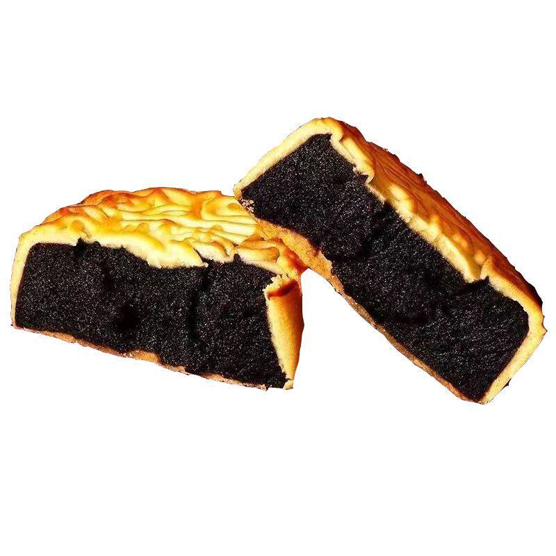 【每个100克】正宗手工柴火黑豆沙月饼广式月饼糕点茶点早批发
