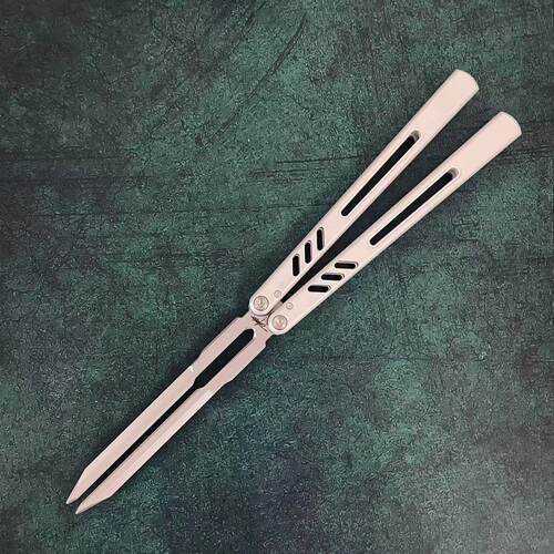 班输8801V3音叉折叠刀REP蝴蝶花式AB新手练习入门玩具刀未开刃 - 图0